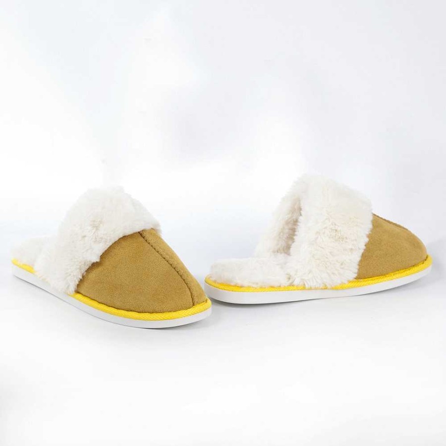 Woman Calzaro Slippers | Fur House Slipper 912 Mustard Yellow