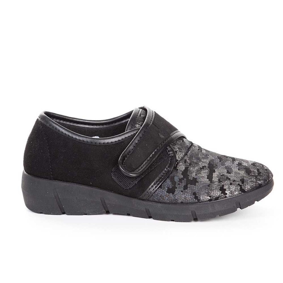 Woman Calzaro Comfort | Women's Lycra Sneakers 287 Black