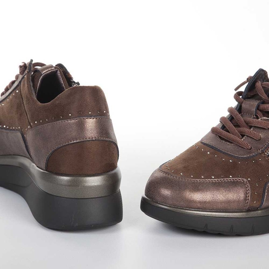 Women Calzaro Lace-up shoes | Crib Shoe 2510 Bronze