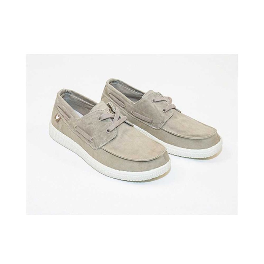 Men Calzaro Casual sneakers | Casual Lace-up Sneaker 150 Boat Flag Beige