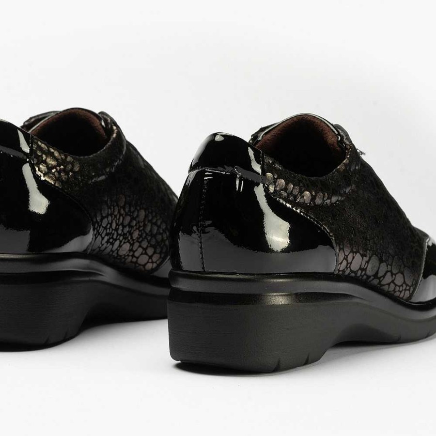 Woman Calzaro Comfort | Sneakers 1612 Classic Patent Leather/Metropoli Black