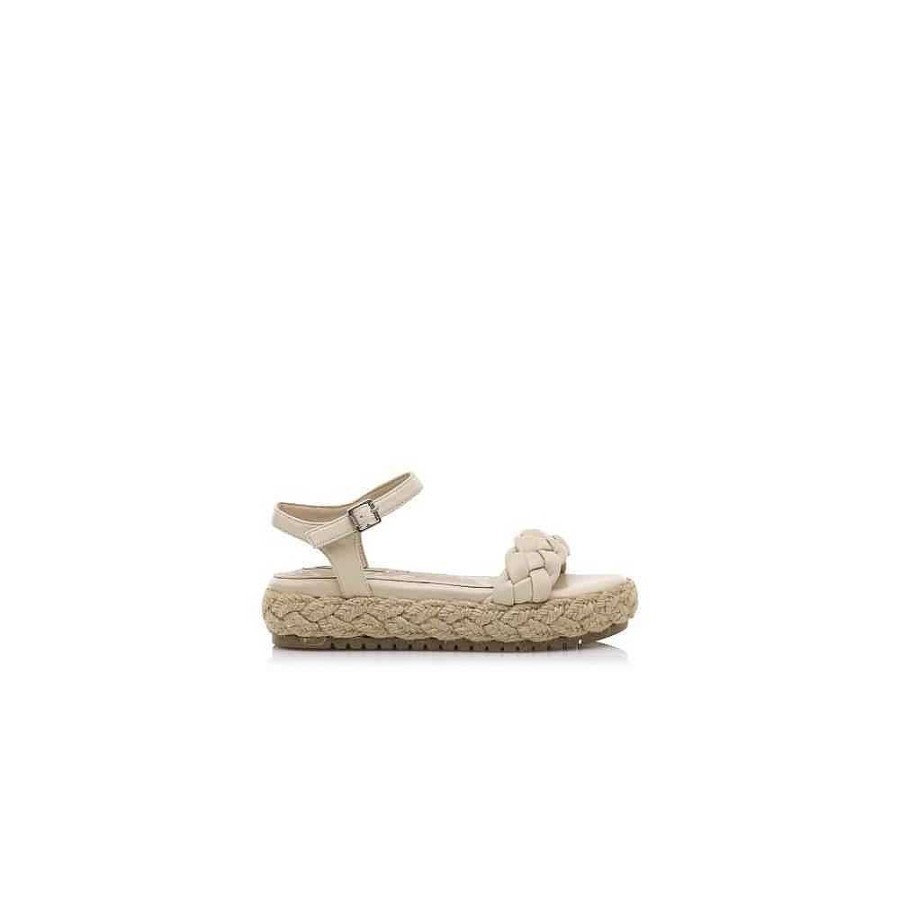 Women Calzaro Sandals|Espadrilles | Esparto Low Crib Sandal Amelie 50593 Beige Cream