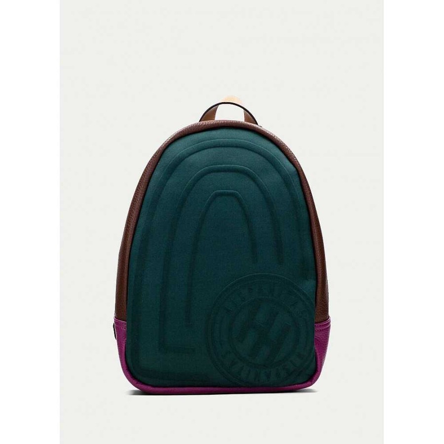 Women Calzaro Bags | Backpack 232946 Forest-Brown-Magenta