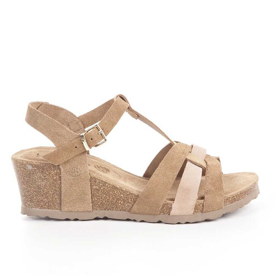 Women Calzaro Bios Sandals | Cadiz Crib Sandal 138 Vison Taupe.