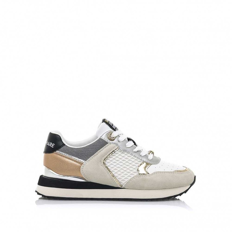 Women Calzaro Sneakers | Narita Basic Sneakers 63040 White Pink Nude