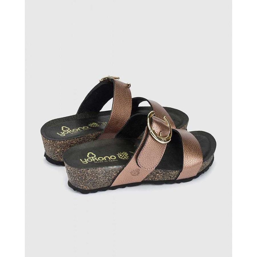 Women Calzaro Bios Sandals | Mahon 007 Gold Crib Sandal