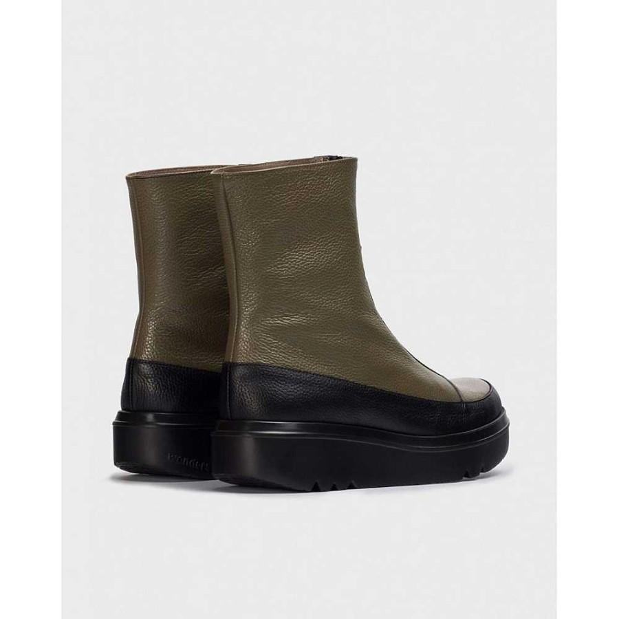 Women Calzaro Comfort|Casual|Women's Boots and Ankle Boots | Livia 2802 Olive Ankle Boot