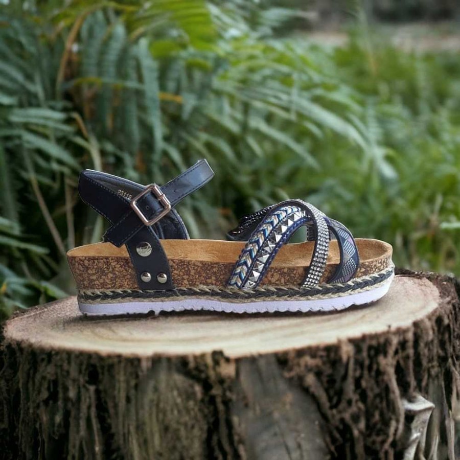 Women Calzaro Bios Sandals | Low Crib Sandal Bios 23119 Black