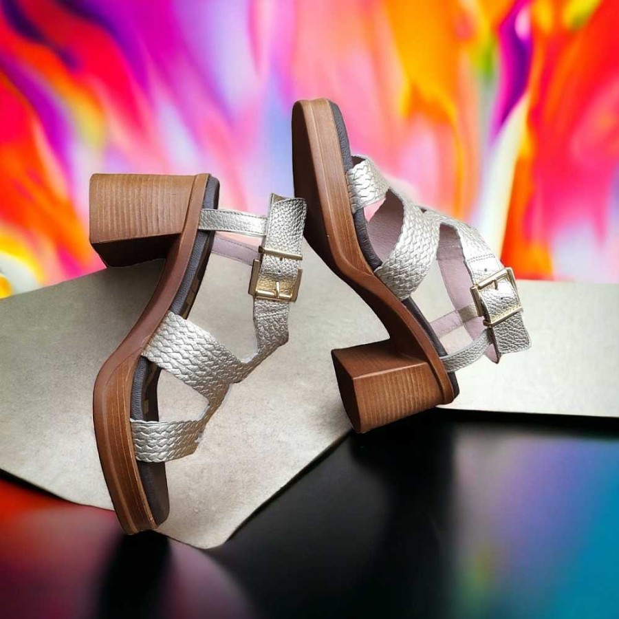 Women Calzaro Sandals | Tacon Sport Sandal 398752331 Platinum Gold.