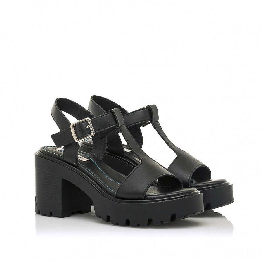 Women Calzaro Sandals | Saba Sport Heeled Sandal 52992 Black.