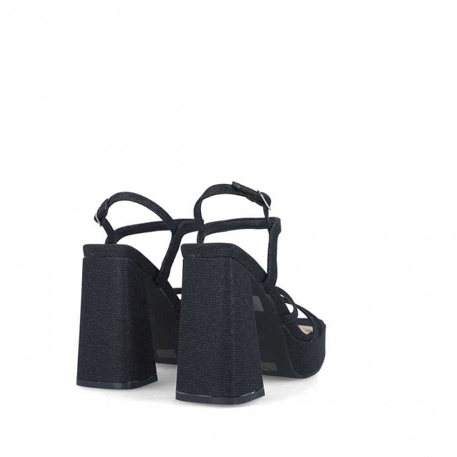 Women Calzaro Heeled shoes | Pollux Sandal Shoe 24081 Black.