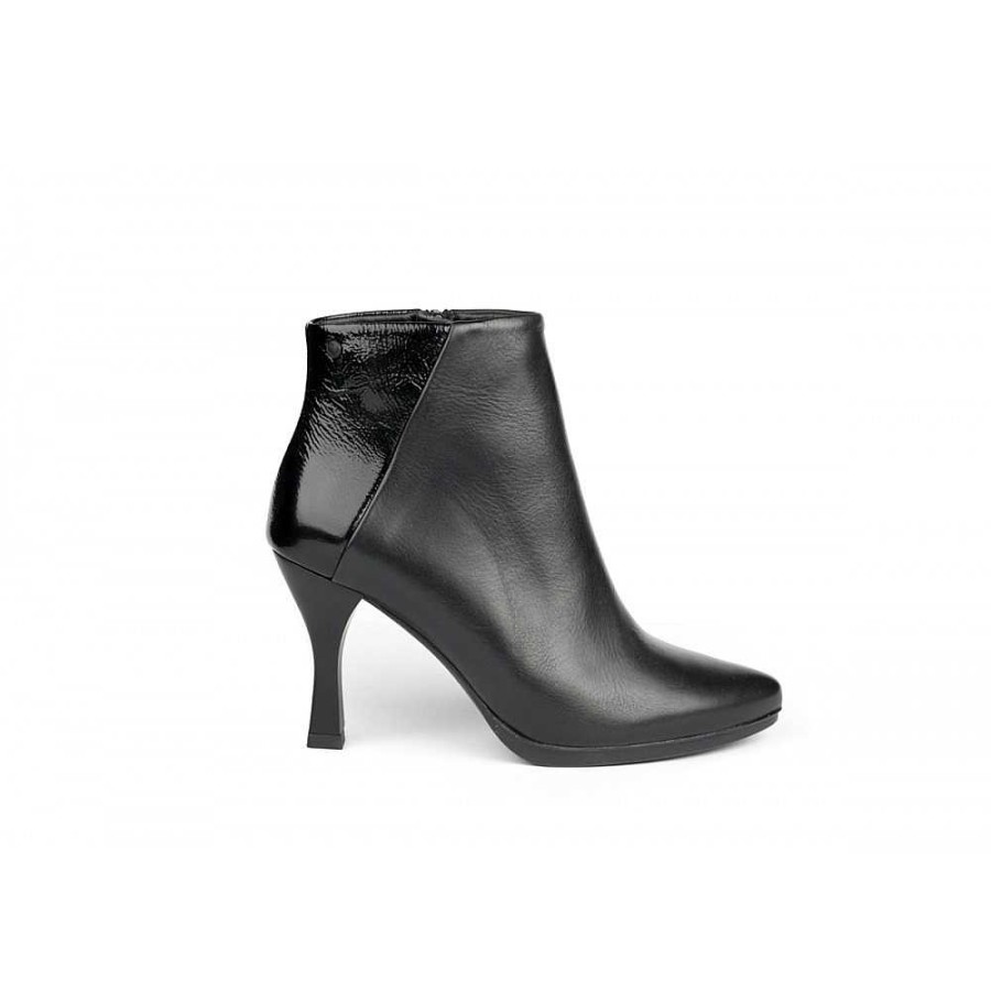 Women Calzaro Women's Boots and Ankle Boots | Sari 19 Diana and Laos Black Heeled Ankle Boot