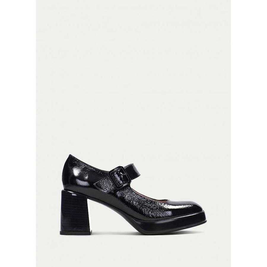 Women Calzaro Heeled shoes|Comfort|Casual|Loafers | Mary Jane 233001 Tokyo Black