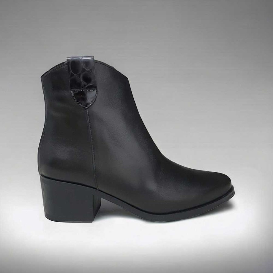 Women Calzaro Cowboy Boots|Women's Boots and Ankle Boots | Boot 4011Napa Black