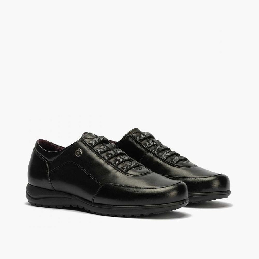 Women Calzaro Lace-up shoes|Loafers|Comfort|Casual | Women's Elastic Sports Shoe 2710 in Black