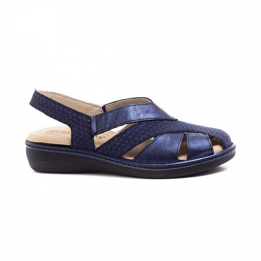 Women Calzaro Sandals | Closed Toe Sandal 5003 Blue