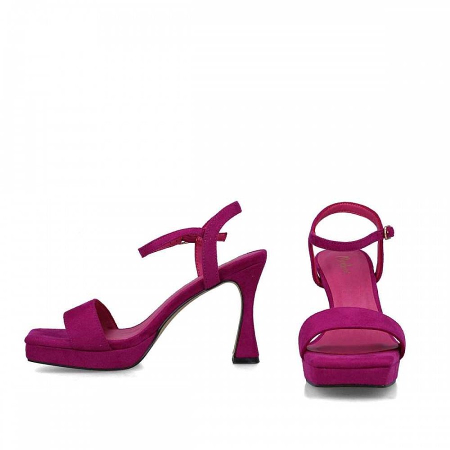 Women Calzaro Heeled shoes | Virgo Sandal 24205 Violet Bougainvillea