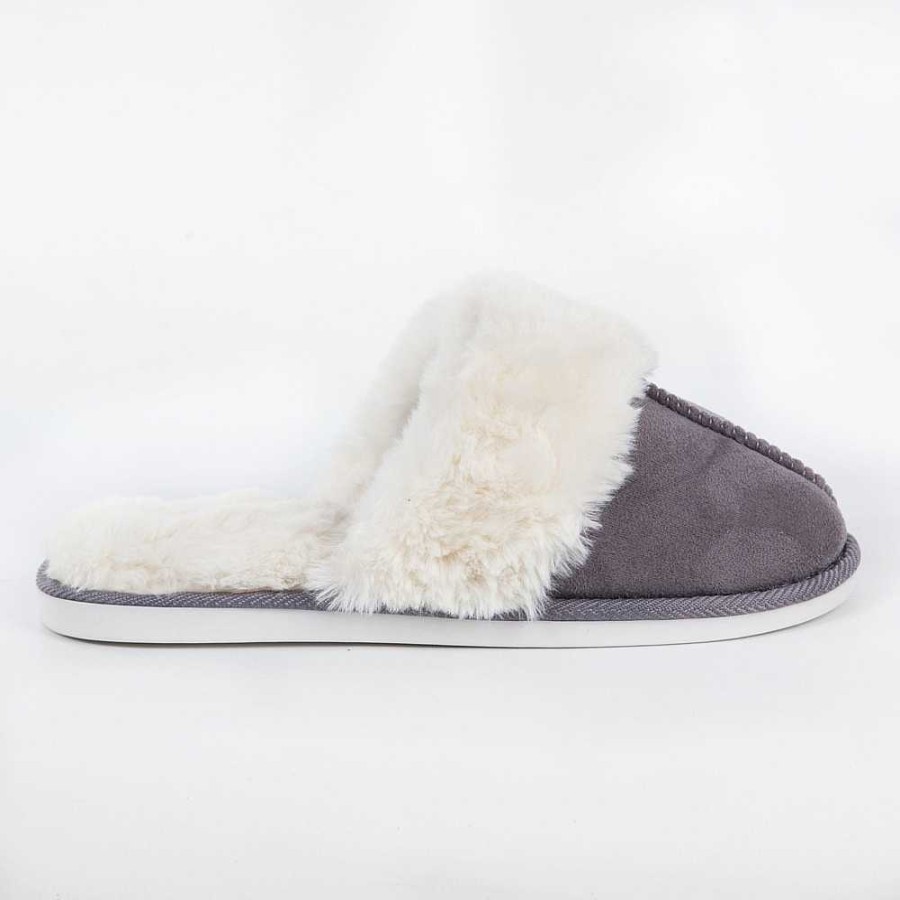 Woman Calzaro Slippers | Pantufla Casa Pelo 912 Gray