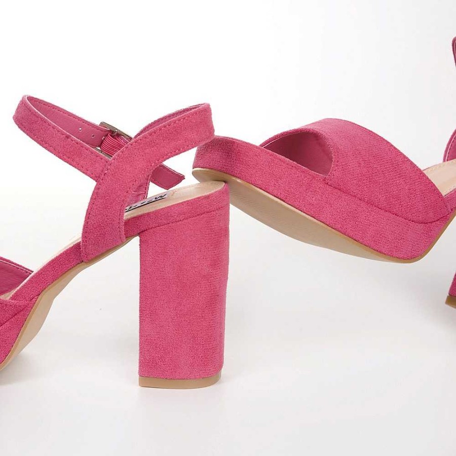 Women Calzaro Heeled shoes | Shoe Sandal Platform 701 Fuxia