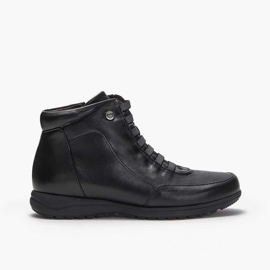 Women Calzaro Low boots and ankle boots | Classic Plain Napa Women's Ankle Boot 2511 Black and Elastic