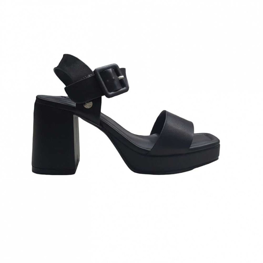 Women Calzaro Heeled shoes | Platform Sandal Shoe 22306 Black