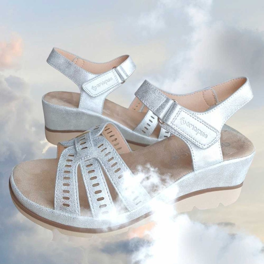 Women Calzaro Sandals|Comfort | Sandal 23534 Silver