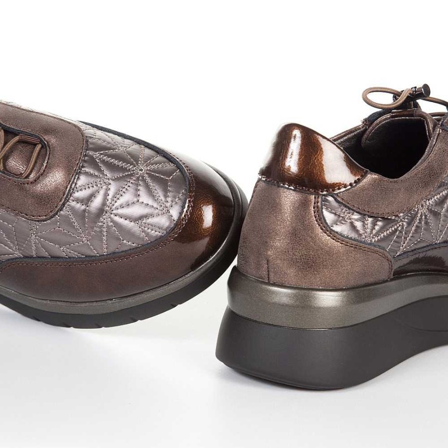 Women Calzaro Loafers|Comfort|Lace-up shoes | Cradle Shoe 2511Bronze