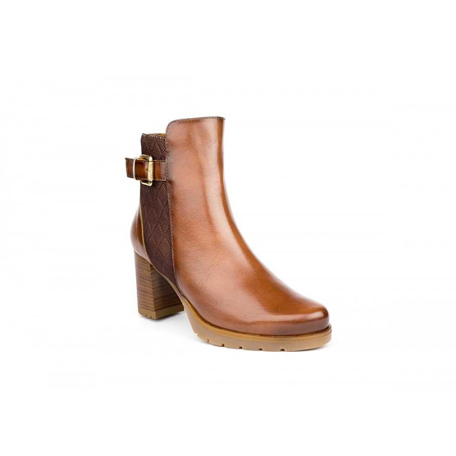 Women Calzaro Comfort|Women's Boots and Ankle Boots | Leury 11 Combined Sienna Leather Boot