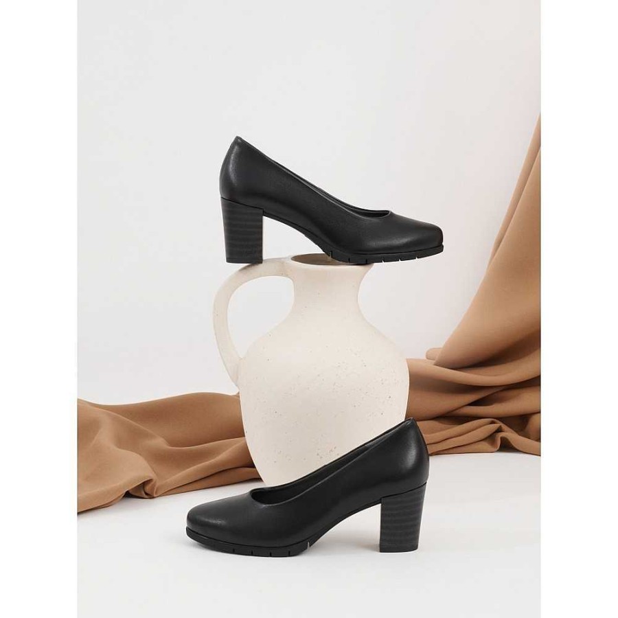 Women Calzaro Heeled shoes|Comfort | Pump Shoe 100 High Heel Tapas Black.