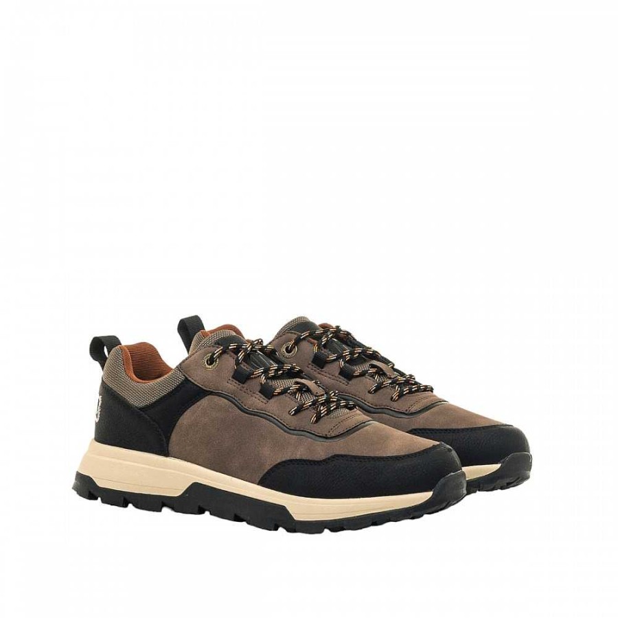 Men Calzaro Casual sneakers | Sport shoe Fonix 84455 Man Taupe Verde