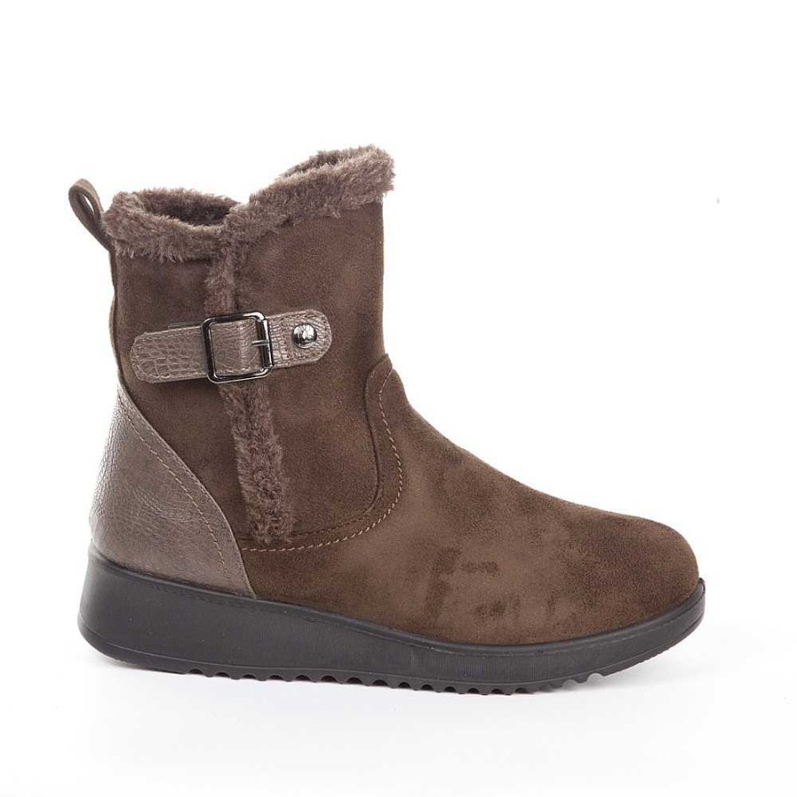 Women Calzaro Fur boots | Boots Hair 22411 Taupe.