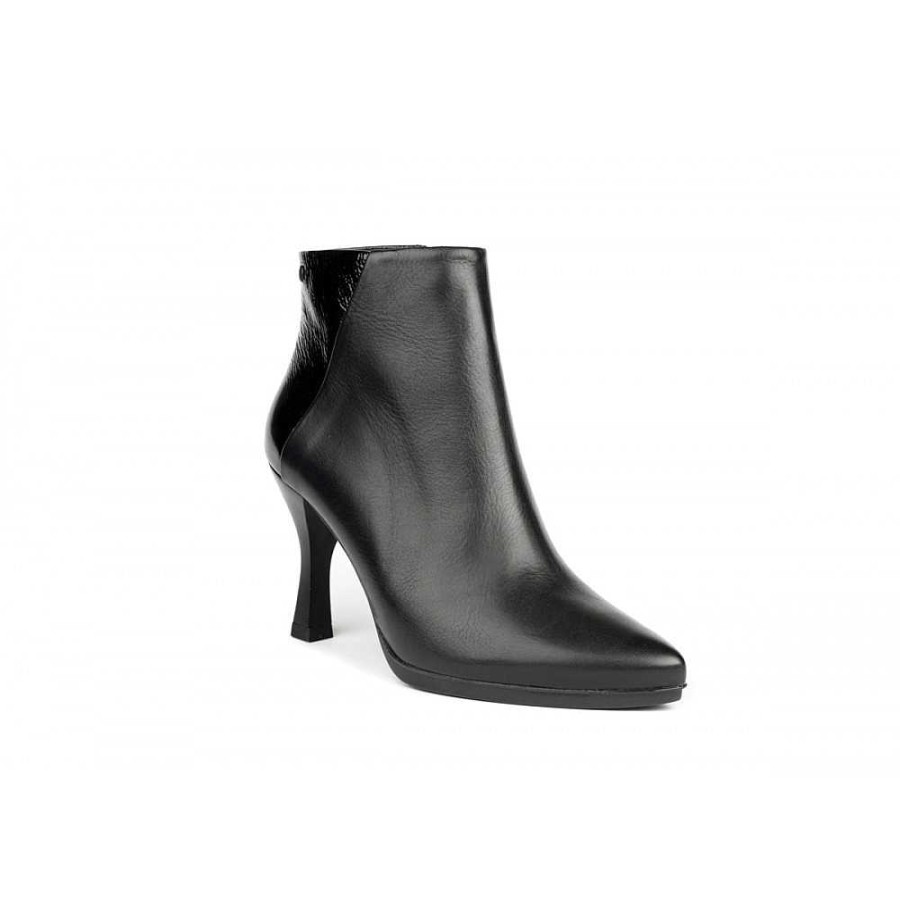 Women Calzaro Women's Boots and Ankle Boots | Sari 19 Diana and Laos Black Heeled Ankle Boot