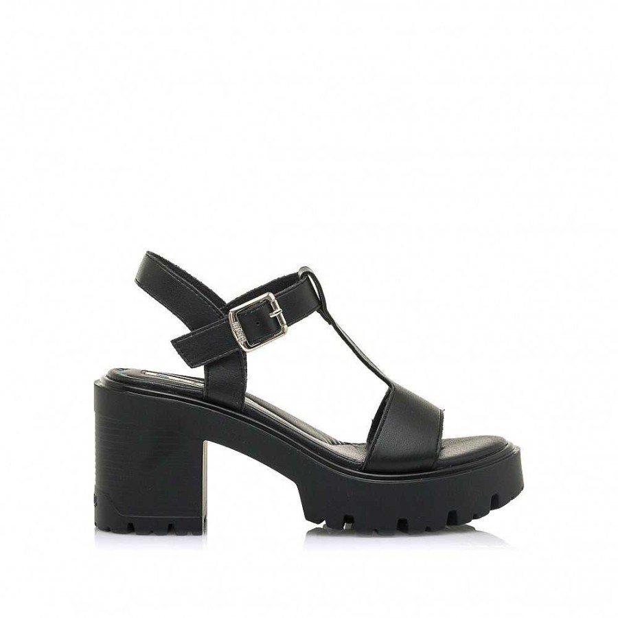 Women Calzaro Sandals | Saba Sport Heeled Sandal 52992 Black.