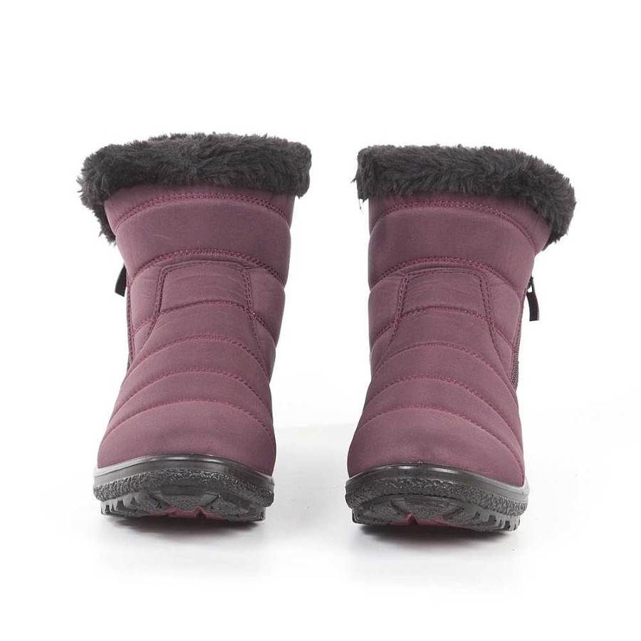 Women Calzaro Fur boots | Fur Boot 542 Burgundy