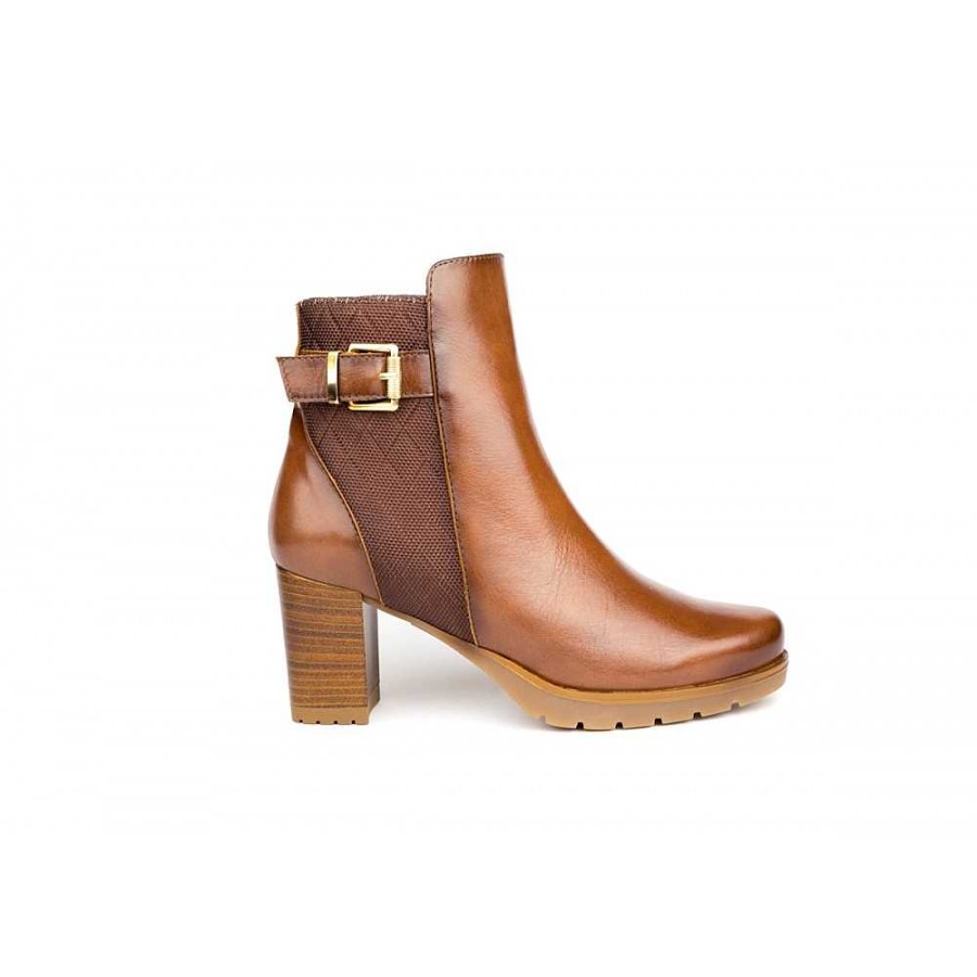 Women Calzaro Comfort|Women's Boots and Ankle Boots | Leury 11 Combined Sienna Leather Boot