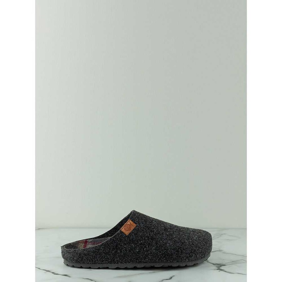 Men Calzaro Slippers | Bio House Slippers 78484 Gray