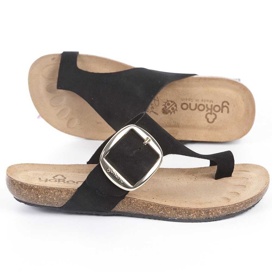 Women Calzaro Bios Sandals | Flat Sandal Ibiza 205 Black