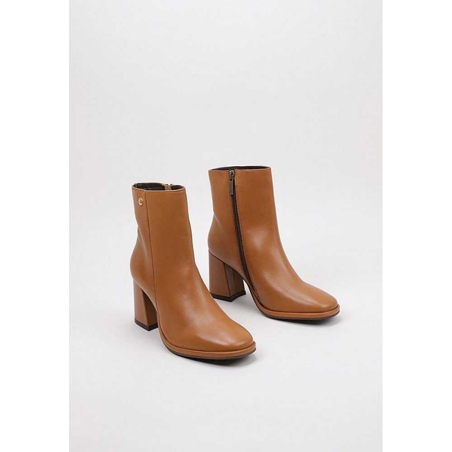 Women Calzaro Women's Boots and Ankle Boots | Ankle Boot 23918 Basic Leather Heel Leather