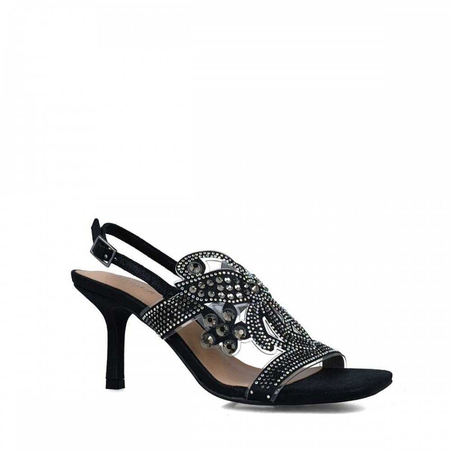 Women Calzaro Heeled shoes | Sandal Shoe 23492 Black Onix