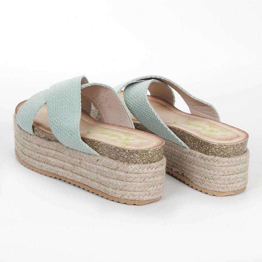 Women Calzaro Sandals|Espadrilles | Esparto Cradle Sandal 652 Aquamarine Light Blue