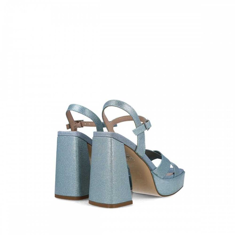 Women Calzaro Heeled shoes | Octantis 24032 Light Blue Sandal Shoe