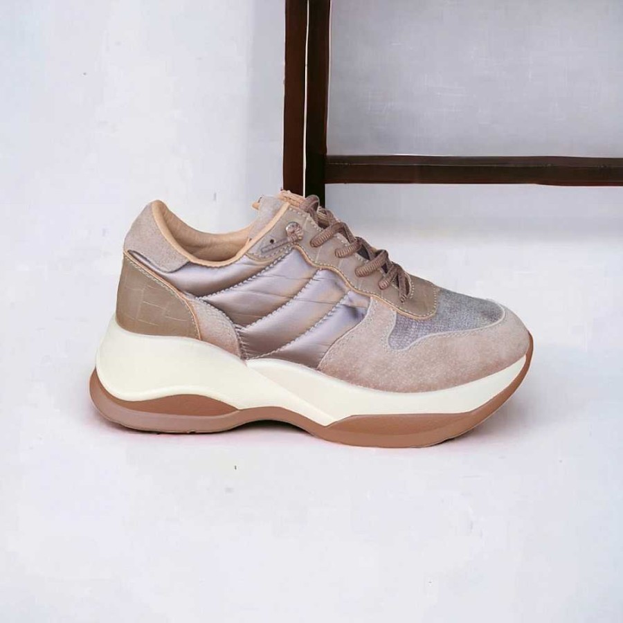 Women Calzaro Lace-up shoes|Sneakers|Casual | Casual Sneaker Shoes 2712 Taupe