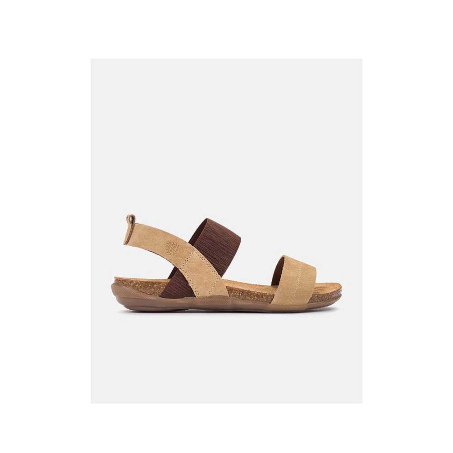 Women Calzaro Bios Sandals | Manacor 001 Beige Flat Sandal.