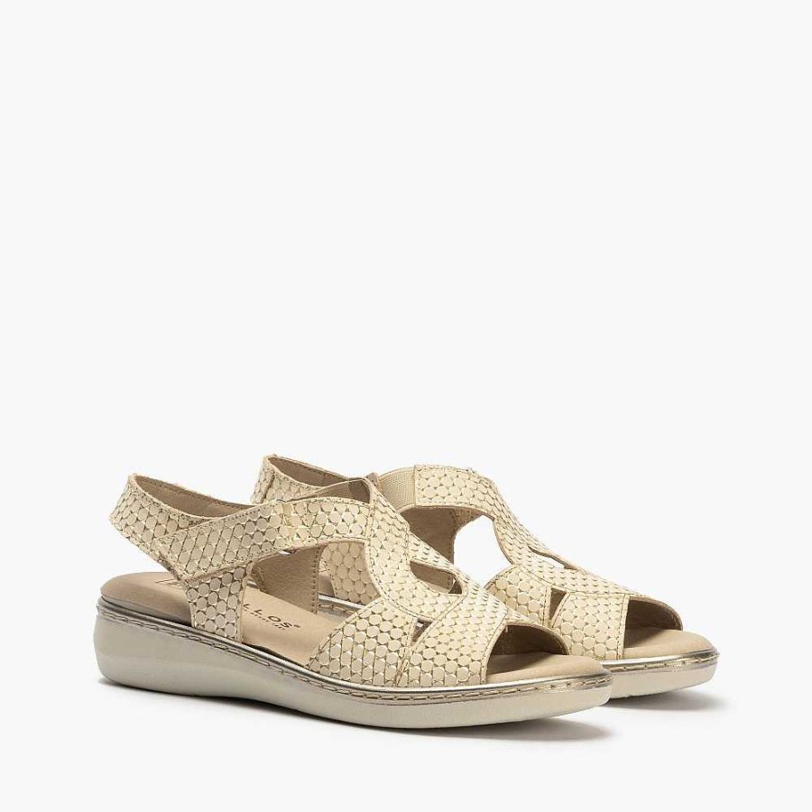 Women Calzaro Sandals | Sandal With Crossed Straps 5001 Gold.