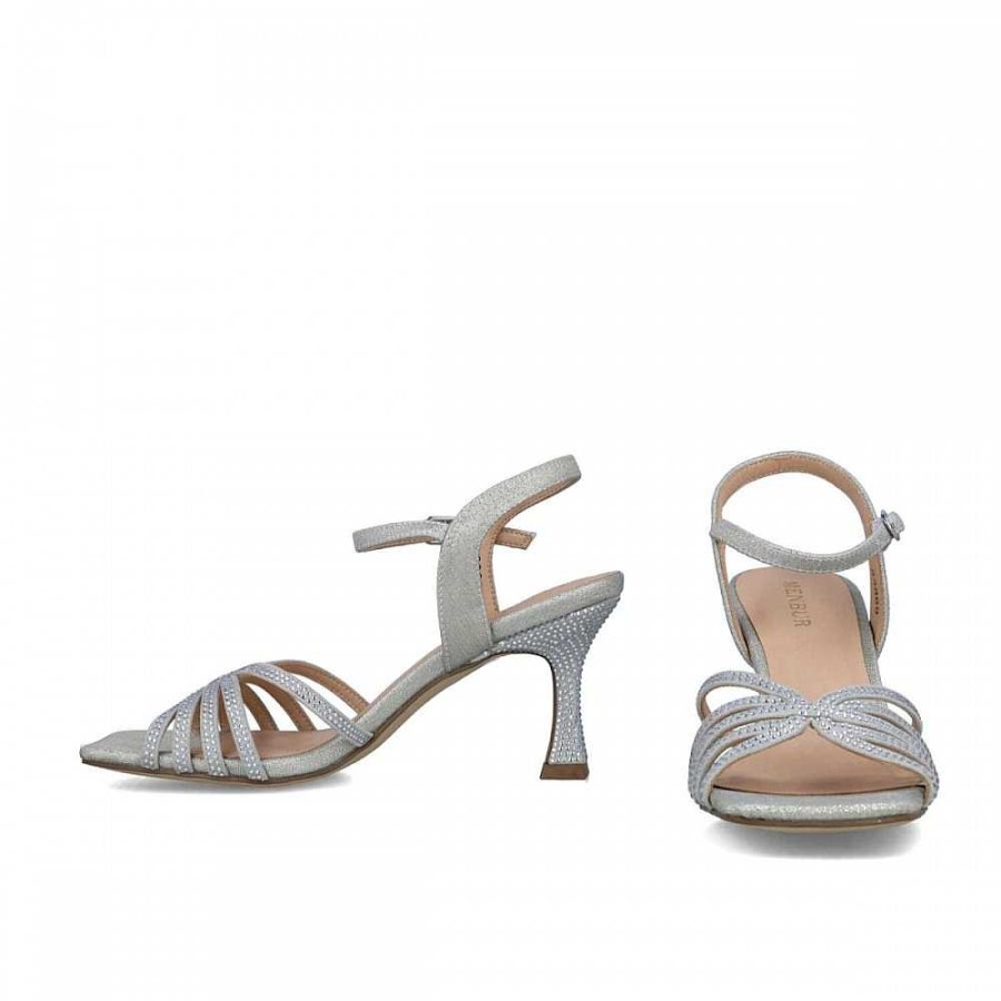 Women Calzaro Heeled shoes | Sandals 23869 Sagittarius Silver