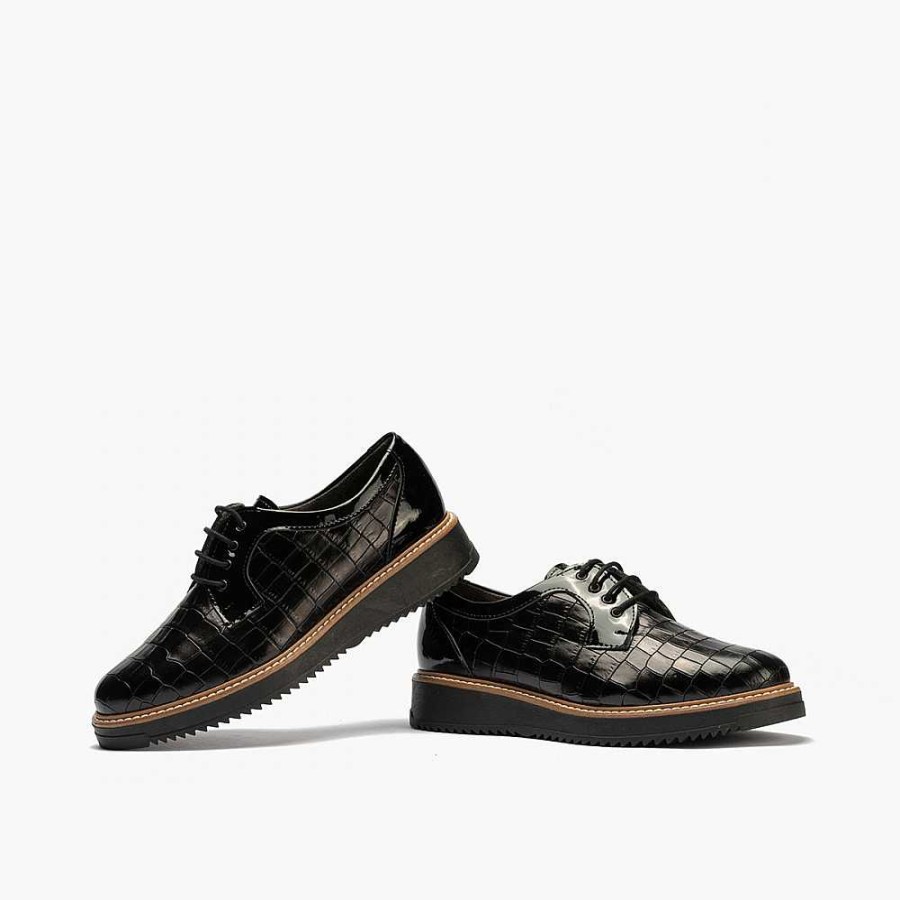 Women Calzaro Lace-up shoes|Comfort|Casual | Blucher Laces Low Crib Woman 5391 Black