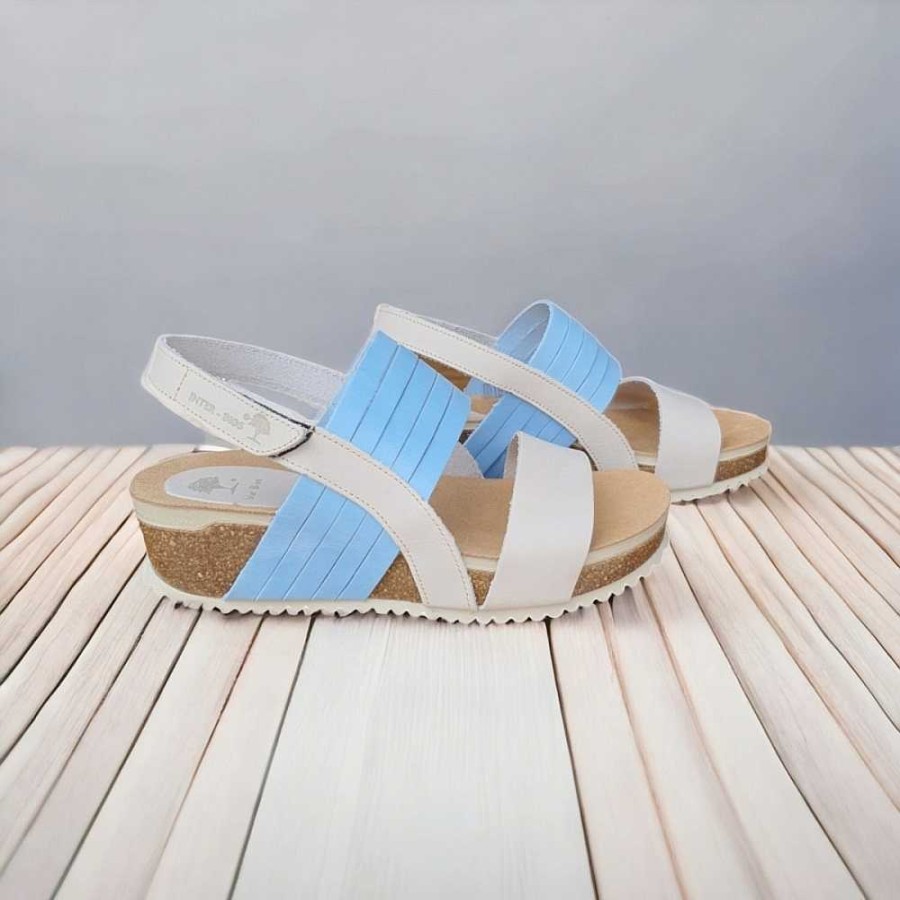 Women Calzaro Bios Sandals | Sandal 5811 In Sky And Grey.