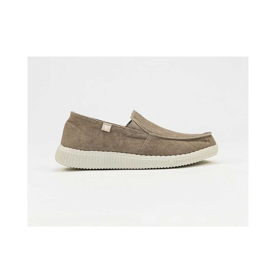 Men Calzaro Casual sneakers | Casual Moccasin Shoe 150-S Canvas Beige