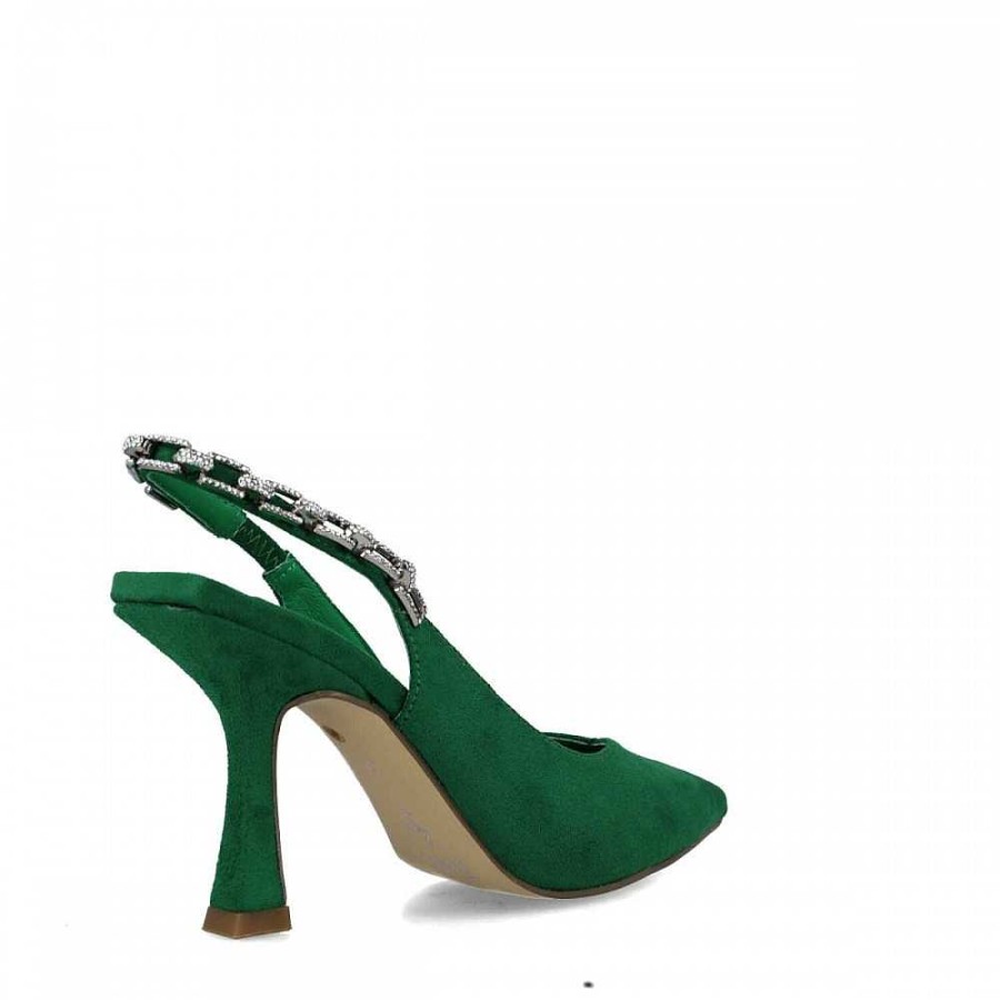 Women Calzaro Heeled shoes | Slingback Dress Shoe 23810 Monoceros Green