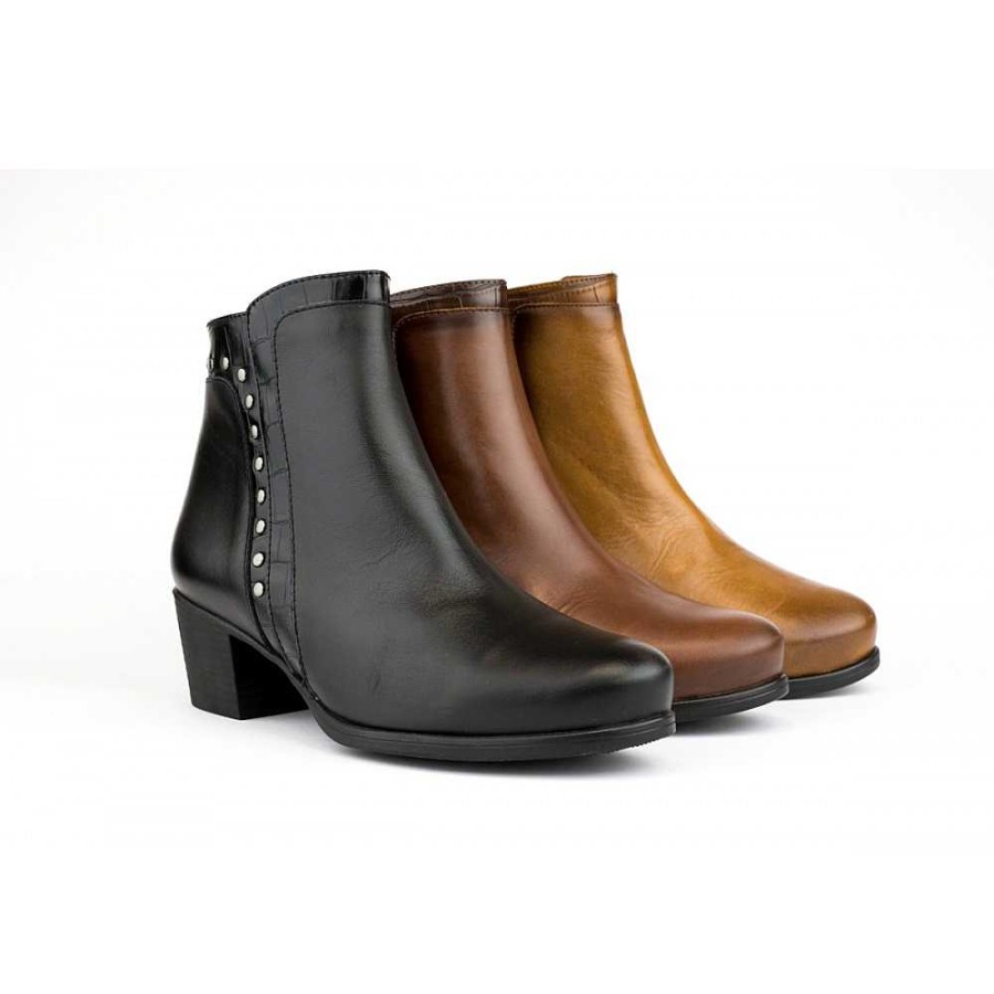 Women Calzaro Comfort|Women's Boots and Ankle Boots | Neus 15 Black Ankle Boot